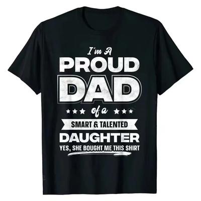 Mens I'm A Proud Dad Shirt Gift From Daughter Funny Fathers Day T Shirt New Design Man Top#Color