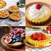 12Pcs 4In/10cm Mini Pie Muffin Cupcake Pans Non-Stick Tart Quiche Flan Pan Mold Removable Loose Bottom Round Bakeware
