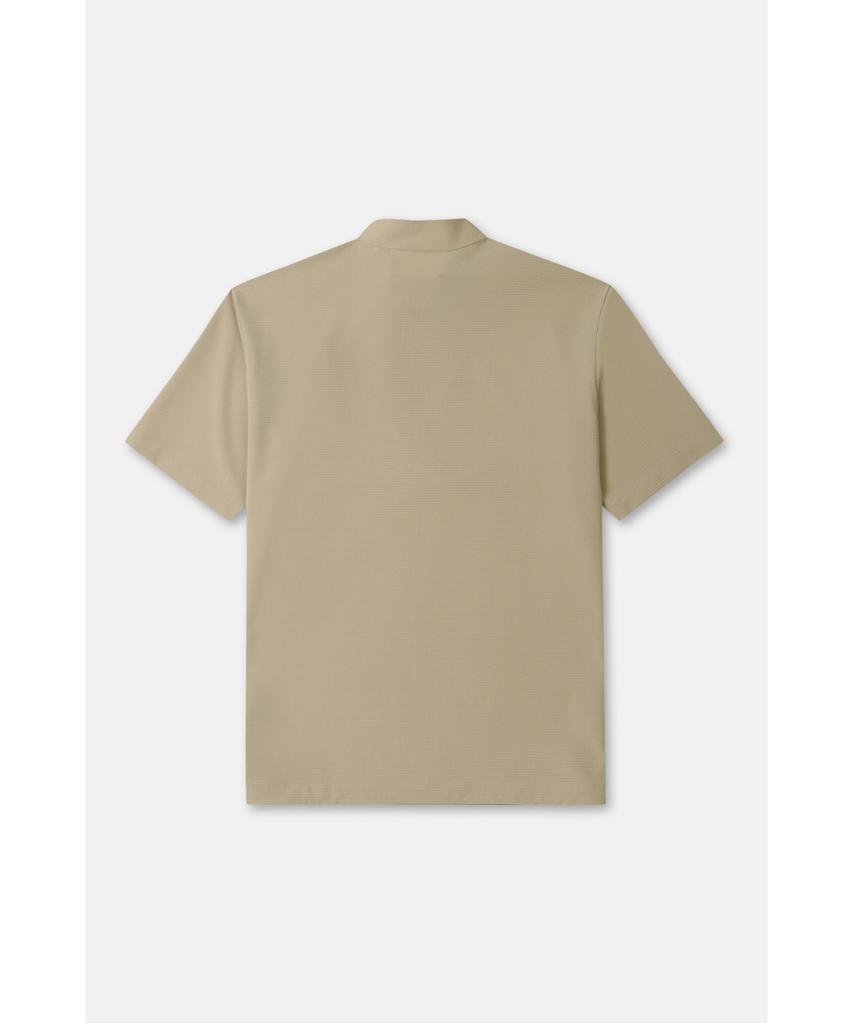 Koolongseupocheu Men'S Air Dot Zip-Up Short Sleeve T-Shirt Jwtcm26261Bei