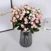 Simulated Rose Small Bouquet Multi Head Flower Bud Wedding Hotel Home Decoration