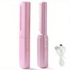 1pc Dual-Use Portable Hair Clipper And Curling Iron, Women's Hot Comb Hair Straightener, 2 In 1 Curling And Straightening Dual Use, Anti-Scalding,