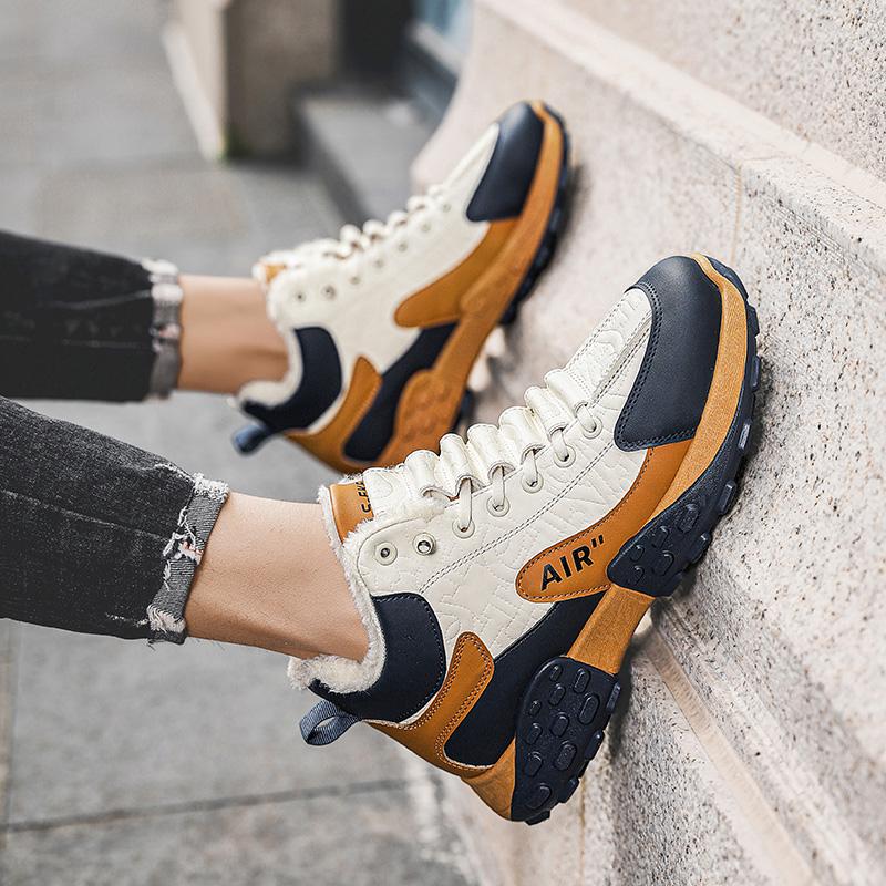 Winter Herren Sneakers Warme Baumwollschuhe Gepolsterte Verdickte Casual Sneakers Herrenschuhe