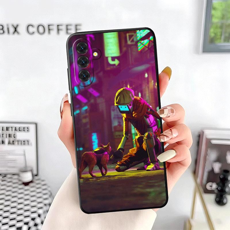 Stray Cat Game B-12 Soft Phone Case for Samsung A17 A37 A57 A16 A26 A36 A56 A15 A25 A35 A55 A14 A24 A34 A54 A13 A23 A33 A53 A52