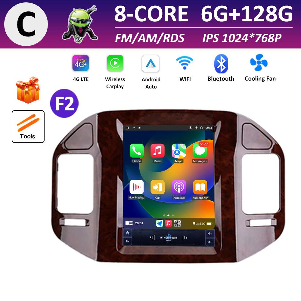 For Mitsubishi Pajero 3 V60 V68 V73 1999 2000 2001 2002 - 2006 DSP Stereo Android Intelligent System Navigation GPS IPS Screen
