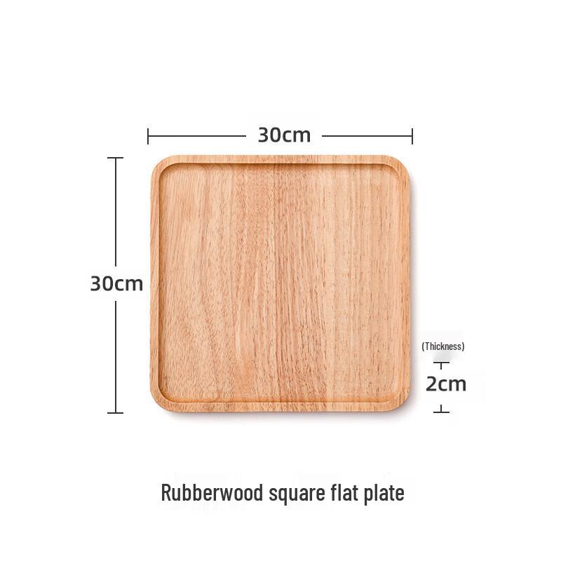 Rubberwood Wooden Serving Tray