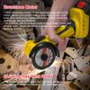 21V 19000rpm Brushless Angle Grinder with 2 Batteries, Portable Cordless Cutting Polishing Grinder, 7 Pcs Sanding