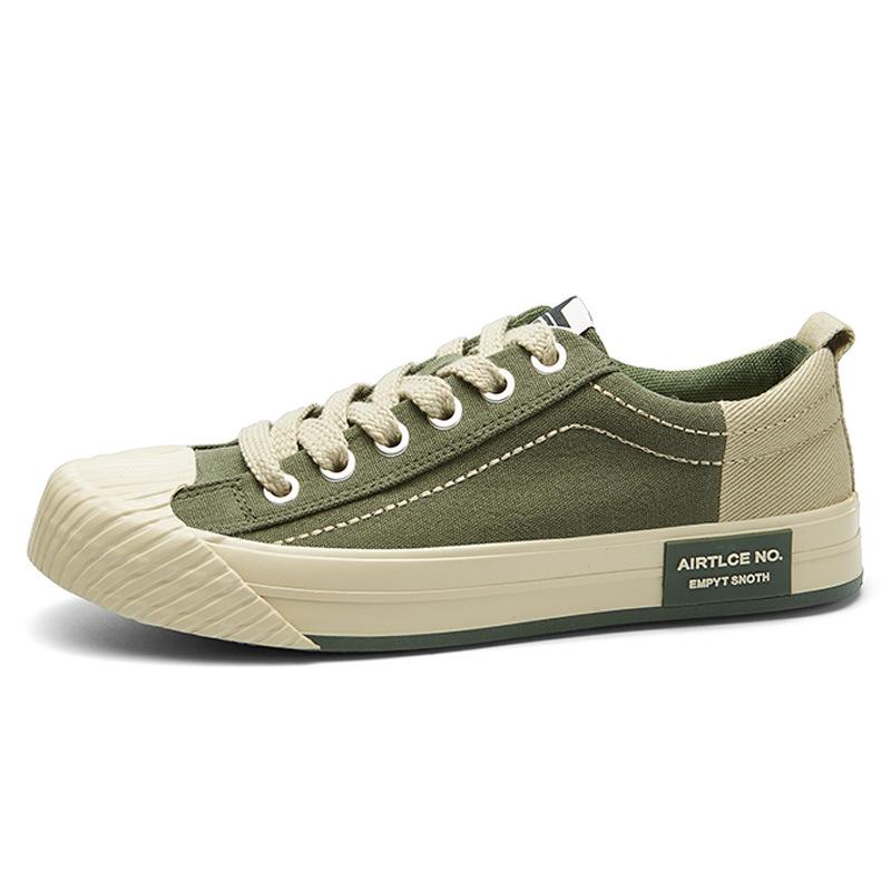 Spring New Mens Shoes Fashion Trend Niche Casual Mens Canvas Shoes Laceup Flat Low Top Shoes Mens