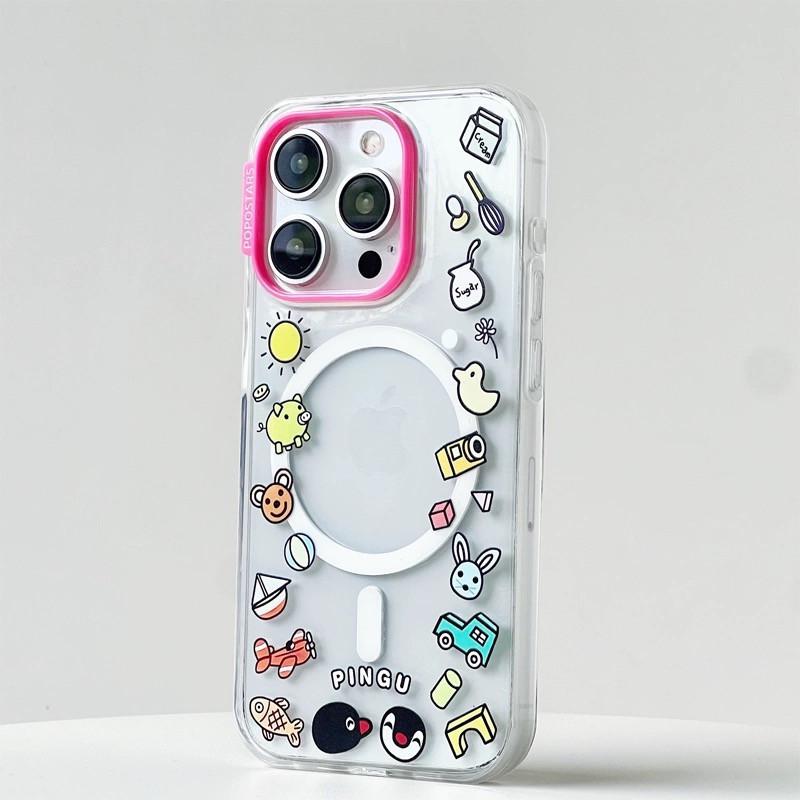 

MagSafe Magnetic Cartoon Case for iPhone 16 Pro/15 Pro Max - Bubble Style Compatible with iPhone 14 iPhone 15 Pro Max