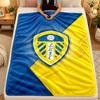 Flannel BlanketLeeds United Warm Soft Throw Blanket for Indoor Sofa Bed Living Room Use