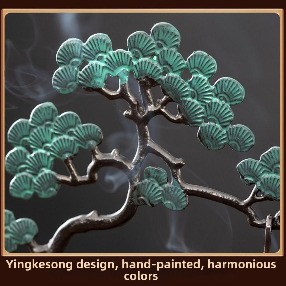 Chinese Style Vertical Incense Burner Zinc Alloy Good Symbolism Indoor Aromatherapy Pine Gourd Vintage Incense Holder
