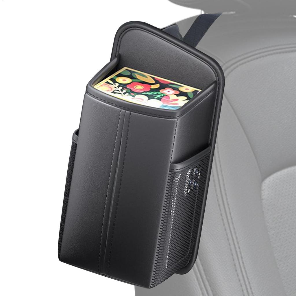 Car Seat Side Tissue Box Multi-Functional Car Tissue Box Holder Soft Pocket Storage Bag Car Seat Organizer Tissue Box