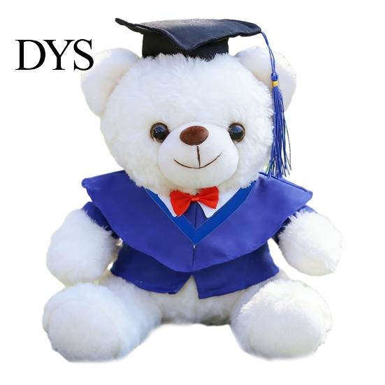 Elegant Gift Bag Stuffed Bear Personalized Graduation Gifts 2026 for Her, Cute Teddy with Embroidered Gown Award And Cap, Soft Plush Mascot
