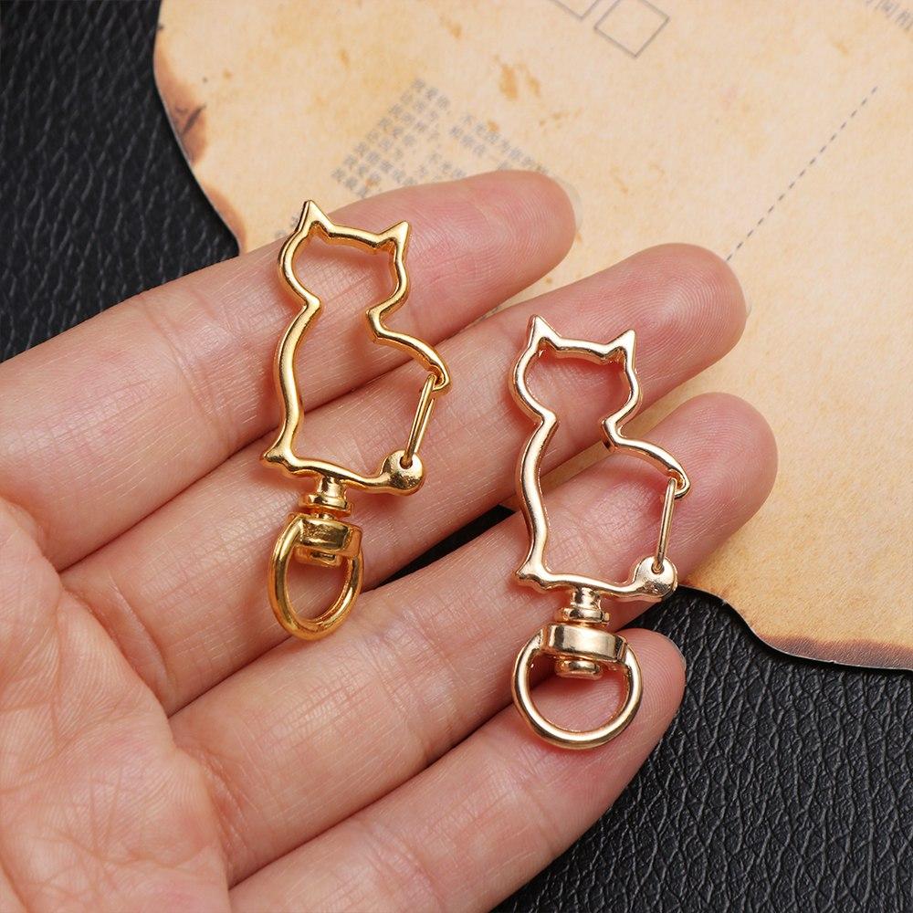 Zinc Zinc Alloy Cat Lobster Claw Clasp Keyring Making Split Key Ring Connector  DIY Jewelry