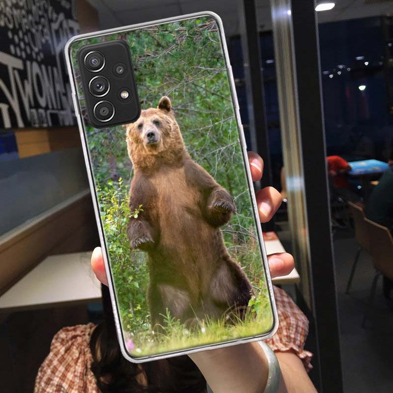 

Kodiak Bear Phone Case for Samsung A54 A57 A37 A17 A14 A15 A12 A24 A34 A55 A35 A25 A52S A07 A05S A04S A22 A32 A72 Galaxy Note 20 Samsung A05
