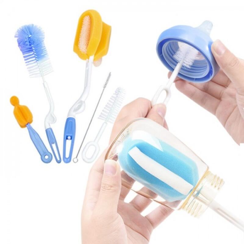 5-piece set of cleaning brushes, thermos bottle brush, kitchen dishwashing brush