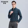ROMON Men's Long Sleeve Wrinkle-Free Business Shirt