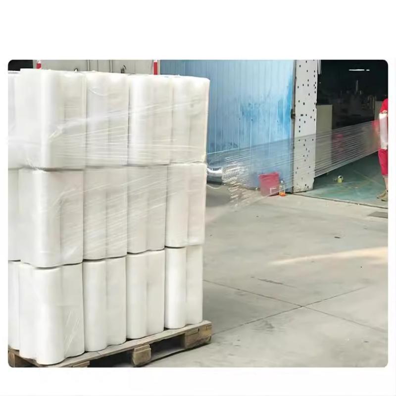 Width 50cm PE Stretch Wrap Film Industrial Self-adhesive Packag Transport Film Thick 0.02mm Multi-functional Transparent Stretch Fixed Protect Films