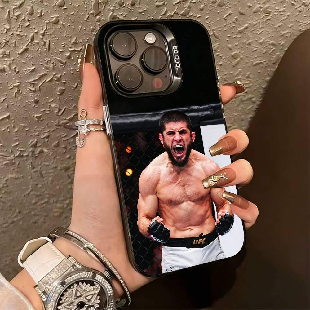 

L-Islam M-Makhachev P4P Чехол для телефона для iPhone 17,16,15,14,13,12,11 Plus,Pro Max,XS,Цветной Серебристый Чехол для телефона Funda Cover iPhone16plus