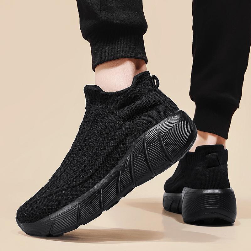 Sports and leisure shoes popcorn soft sole fly-woven ultra-light low-top socks shoes women's running shoes marathon men's shoes