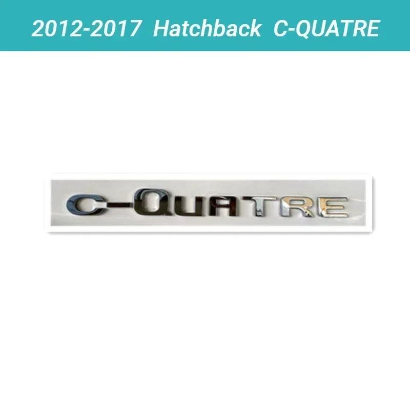 AJFJ2 For Citroën C4 C-QUATRE Sport ABS Chrome Emblem Badge OEM Style Front Rear Logo Replacement Accessories for 2008-2017 Models