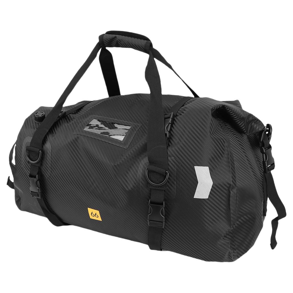 Motorcycle Rear Seat Bag, Reflective Tail Bag with Large Storage Space, Water Resistant Motorcycle Luggage Pack for