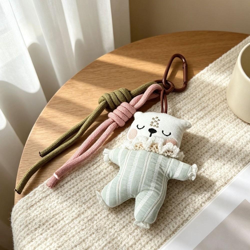 Soft Texture Cloth Animal Keychain Cotton Backpack Charm Vintage Plush Pendant Student