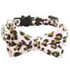 Pet Neck Decoration Leopard Pattern Pet Collar Cat Collar with Bell Cat Neck Ring Adjustable Anti-choking