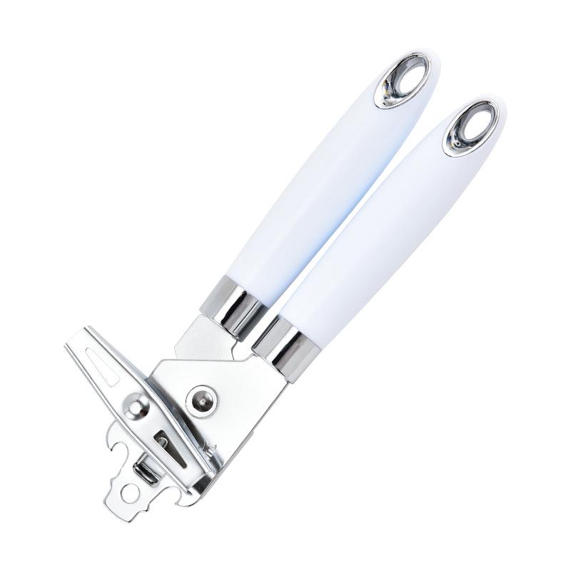 Manual Stainless Steel Can Opener, Effort-Saving, Three-in-One Multifunctional Tool for Canned Food.