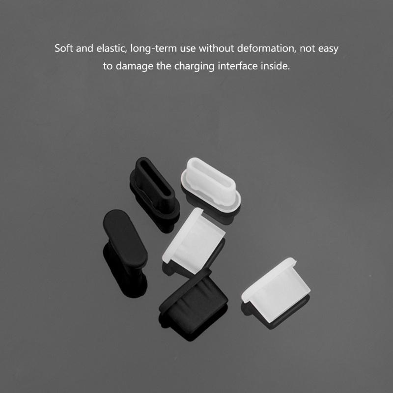 Pack of 3pcs Silicone Dust Covers for Type C Port UAV and Phones Water Resistant Dust Plugs for Avata 2