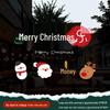 Christmas Santa Claus Window Cling Sticker - Mall Decor Scene, Static Glass Sticker for Door and Window