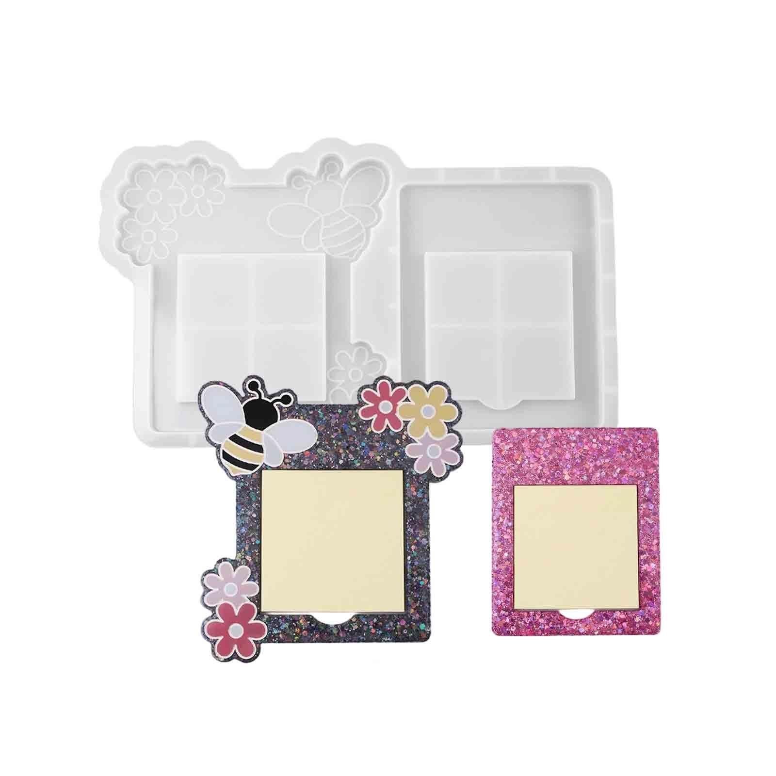 

Silicone Resin Crafting Moulds Sticky Note Shape Frame Molds Crafting Moulds Suitable for Making Home Decorations 2
