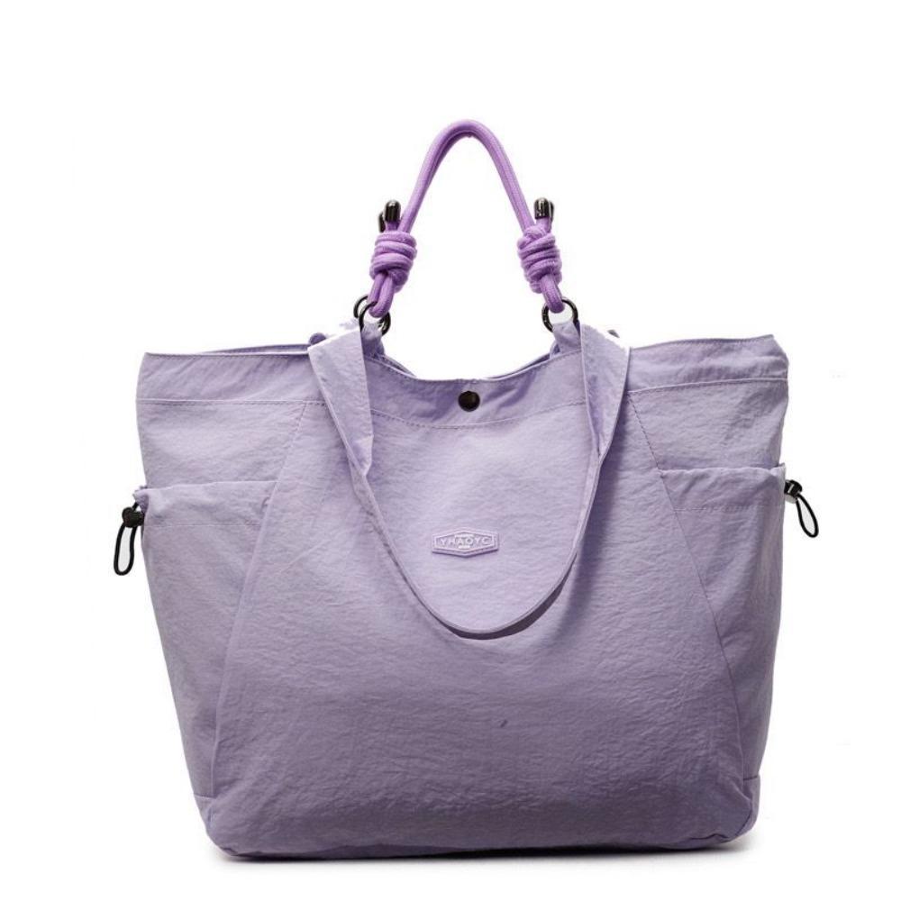 

Korean Style Lightweight Eco Bag Nylon Rope Nylon Shoulder Bag Portable Nylon Tote Bag Women фиолетовый