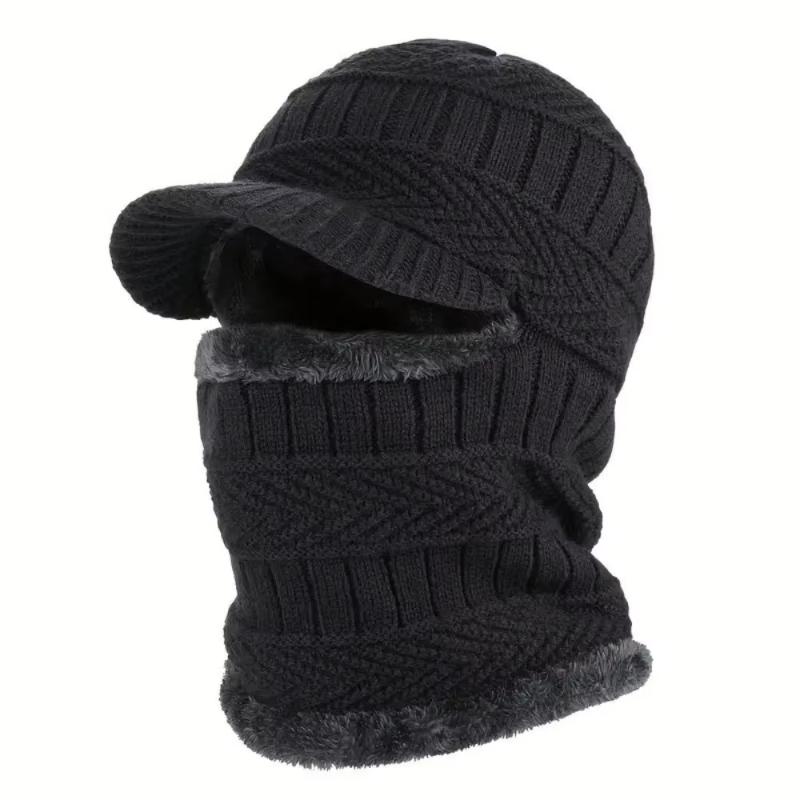 Winter Men's Knitted Hat Autumn/Winter Women's New Cotton Hat with Velvet Wool Hat Men's Cold Hat for Warmth