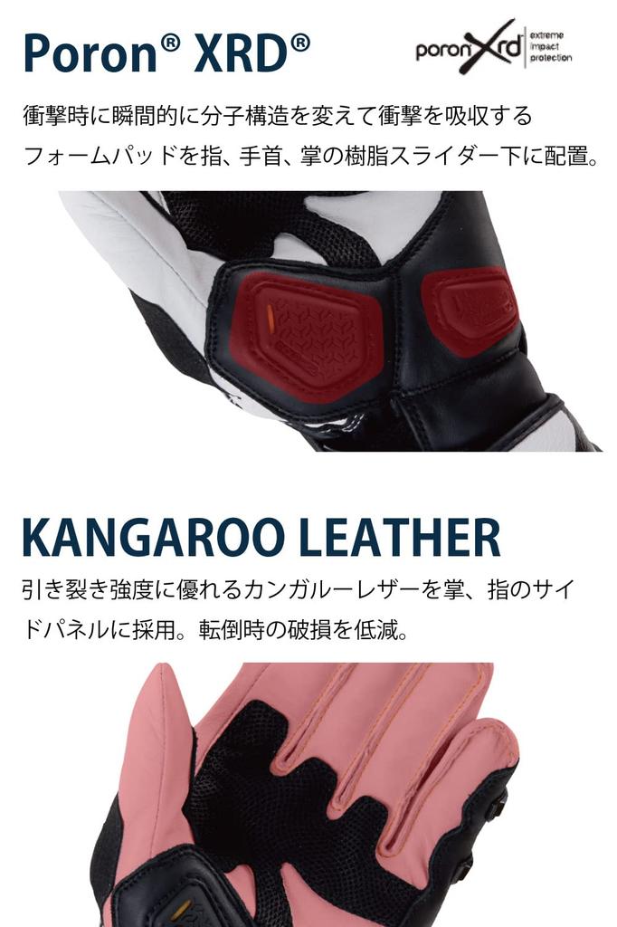 RS TAICHI Racing Gloves with CE Level Road XL GP-EVO.R Built-in Protectors, 1, Race, Red, [NXT055]