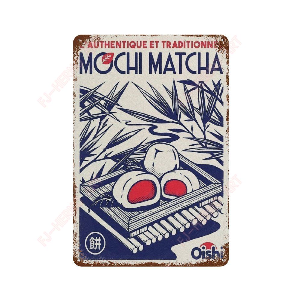 Vintage Japanese Cuisine Sushi Metal Tin Sign Plaque Decorative Plates for Garage Club Man Cave Bar Home Hotel Cafe Wall Decor