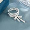Ballet-Inspired Bow Ribbon Open Ring for Women