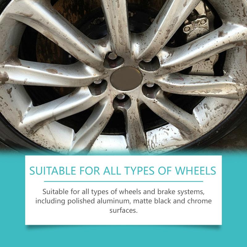 Car Wheel Cleaner Spray Intensive Brake Disc Dust Removal Rim Protection Solution for Rusty Wheels and Auto Detailing Enthusiasts
