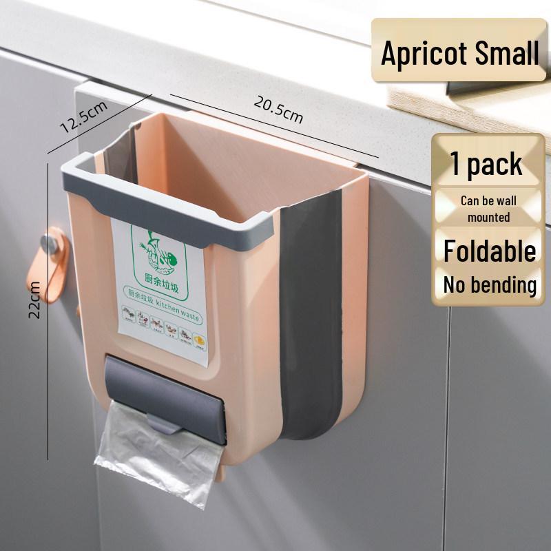 Wall-Mounted Foldable Kitchen & Bathroom Trash Bin