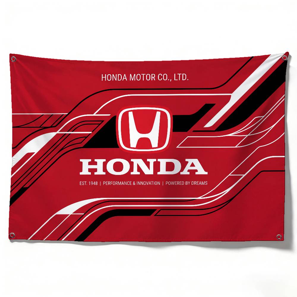 FÜR HONDA RACING Flagge 120g Gebürstetes Polyester Sublimationsdruck Langlebige Hängeflagge Für Heimdekoration Event Abschlussgeschenk