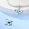 Original Copper Charms Luxury Blue Camera Pendant Travel Airplane Beads Fit Bracelet Diy Women Making Delicate Gift