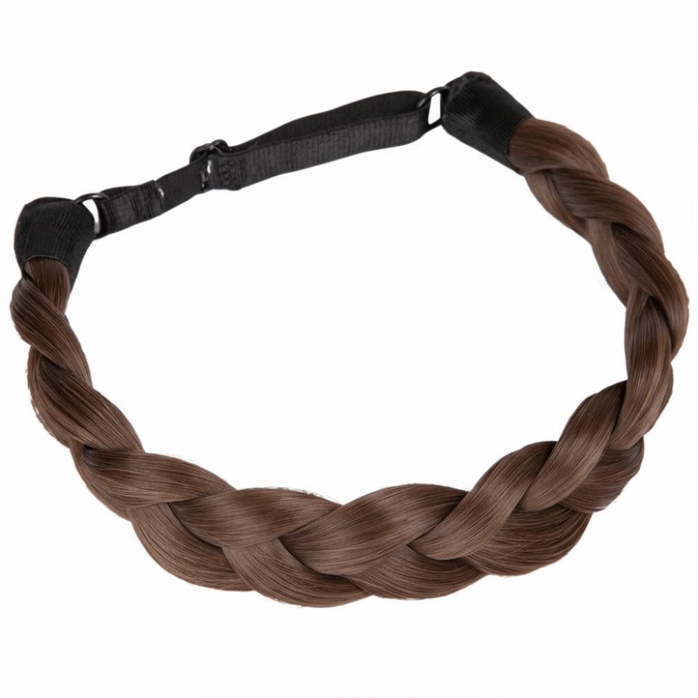 Premium Braided Elastic Band Hair Synthetic Retro Head Hoop Braiding Hair Headband Daily Wear