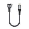 Short 90-Degree Right-Angle USB Type-C to a Cable Nylon Material Power Bank Data Transfer Cord for iPhone 17 for for S25