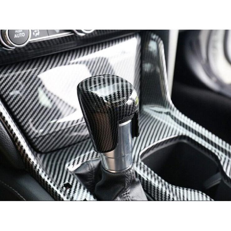 Carbon Fiber Central Console Gear Shift Knob Trim Fit For Honda Accord 2018-