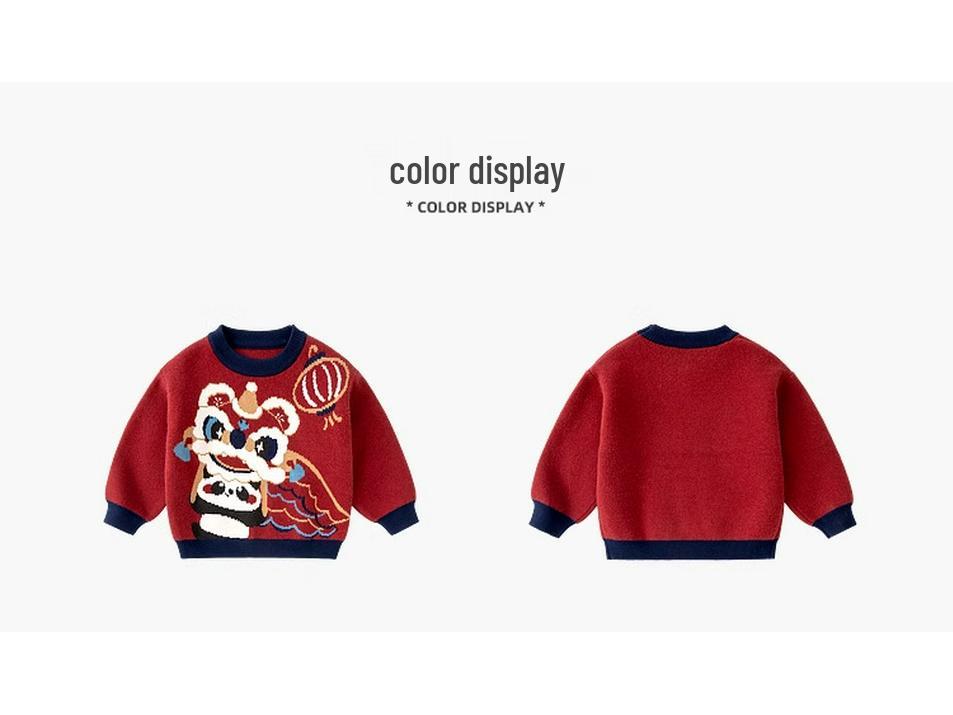 Dudu Home Festive Children's Winter Sweaters: New Year Styles for Boys' and Girls' Knitwear