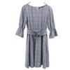 BLUE LABEL CRESTBRIDGE Sanyo Shokai Check Pattern 7 Minutes Sleeve One Piece Women Used