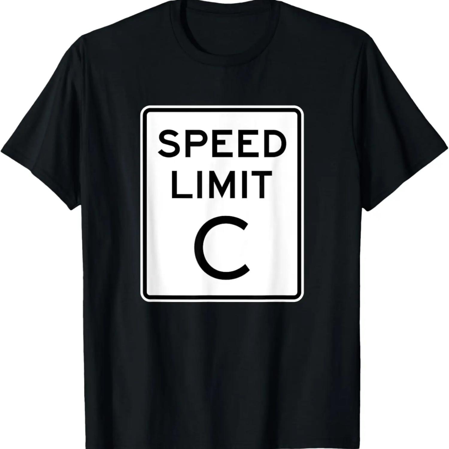 

Speed Limit C Speed of Light Funny Science Design T-Shirt S чёрный