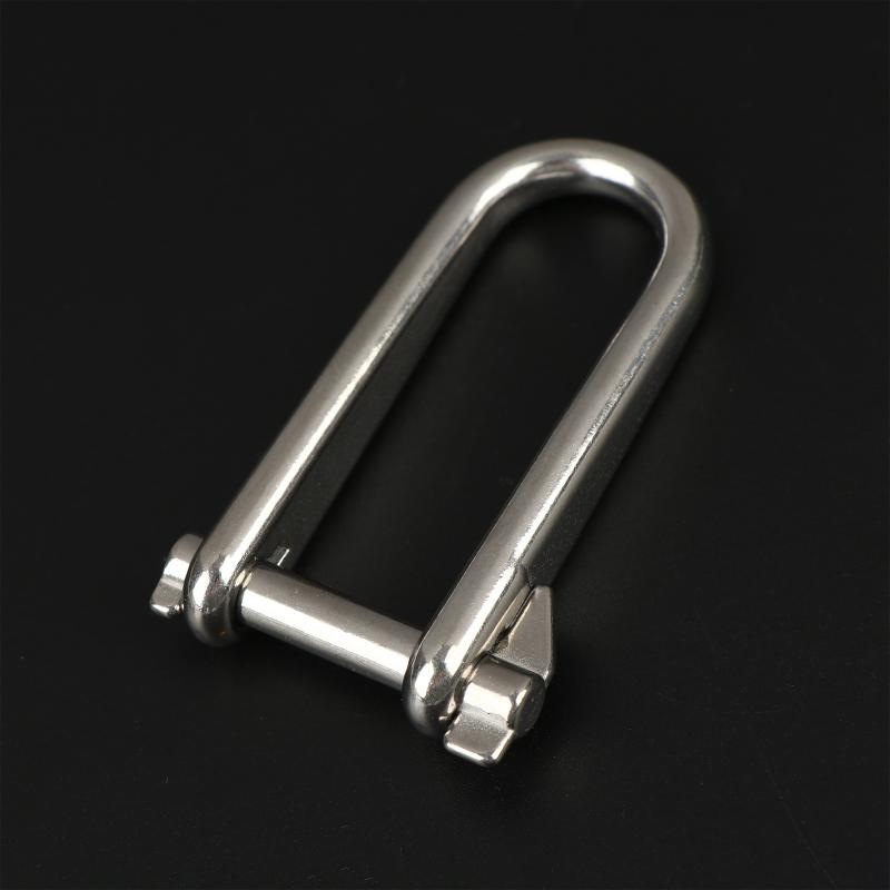 5-8mm Super Strong Stainless Steel Long Swivel Pin Safety Lock Shackle Joint Link Keychain Surf Ski Boat Marine Hardware