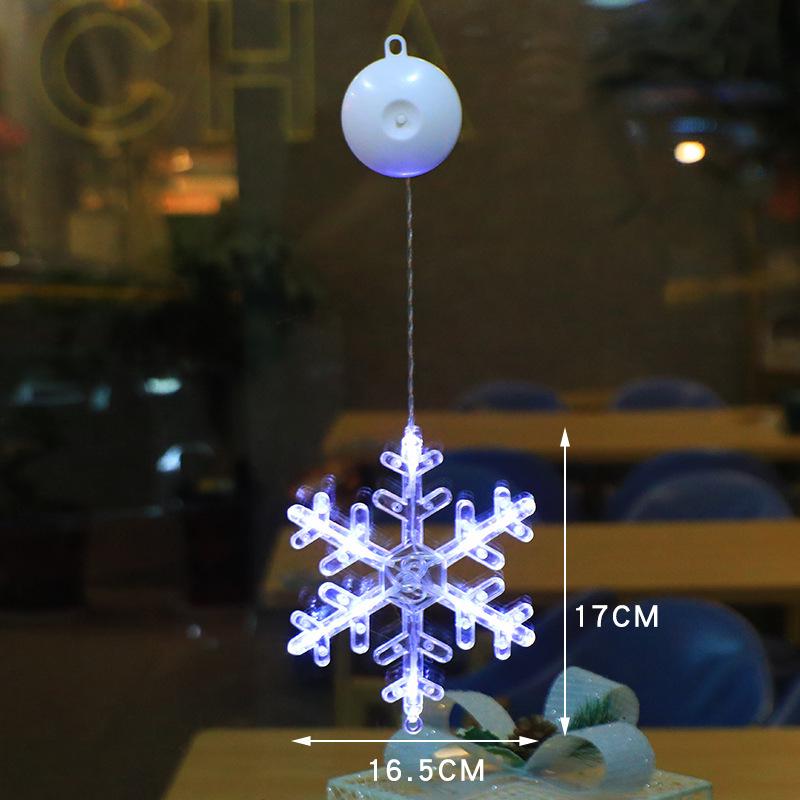 Christmas LED Suction Cup Lights: Creative String Lights for Windows, Curtains, Trees, Reindeer & Bells