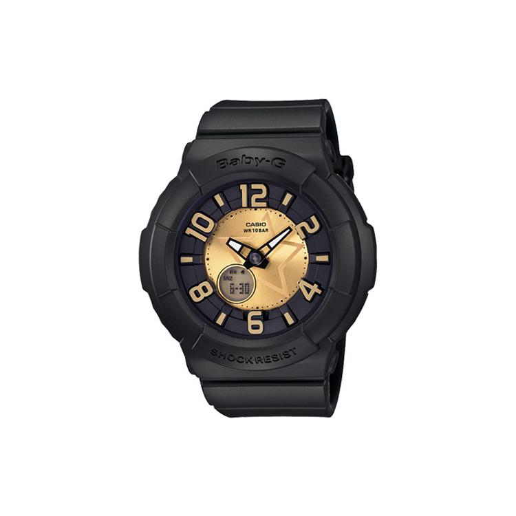 CASIO Women s BABY-G Gold Watch BGA-133-1B2021 BGA-133-1B2021 Black Strap