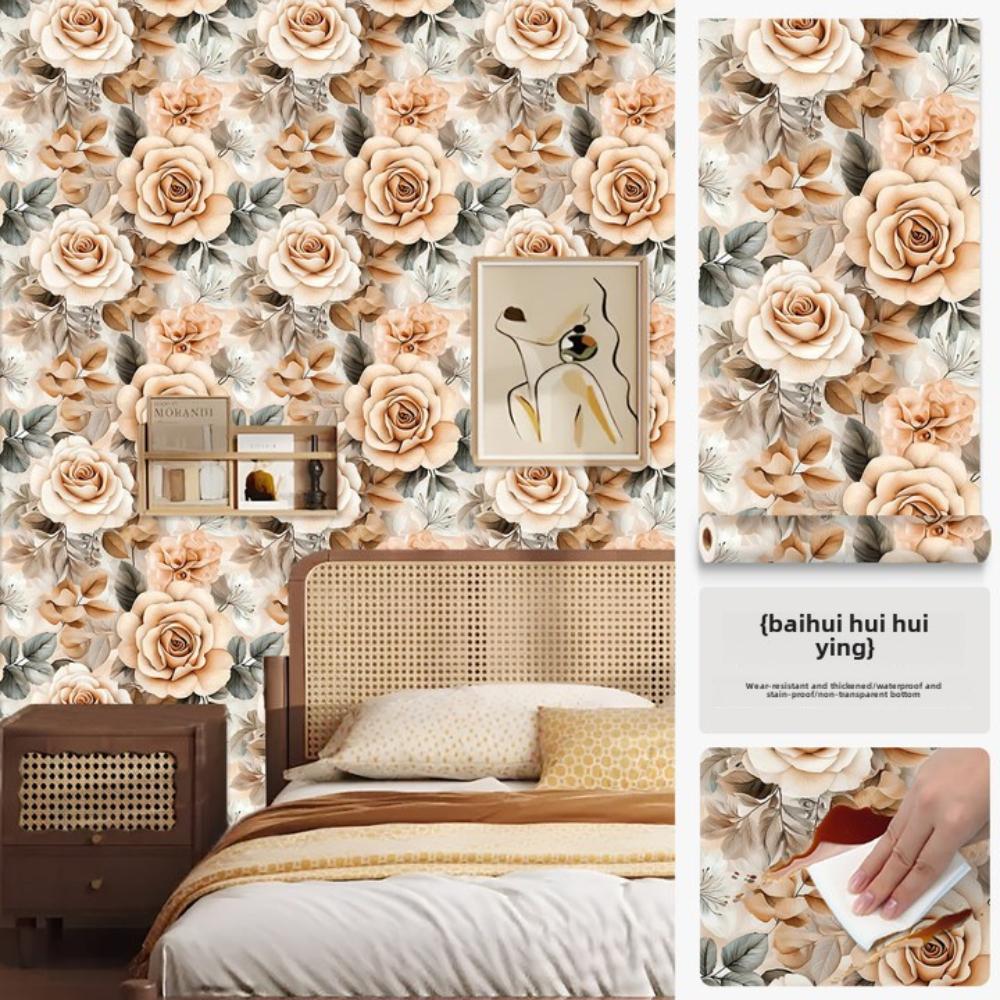 Self-adhesive Cabinet Sticker French Retro Pattern Wardrobe Cabinet Door Renovation Waterproof Kitchen Furniture Renovation